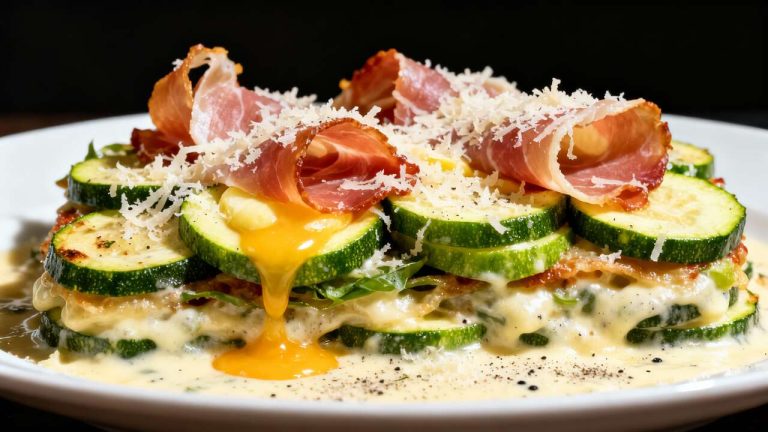 Parmigiana di zucchine cruda con besciamella: pronta in pochi minuti