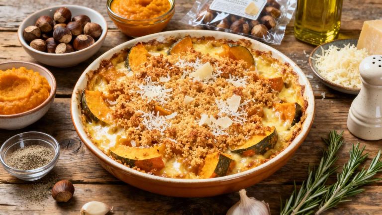 Questo gratin di zucca e castagne cambierà le tue cene autunnali