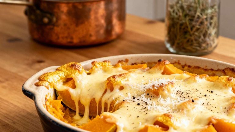 Solo 3 ingredienti per un gratin di zucca super cremoso (impossibile resistere)