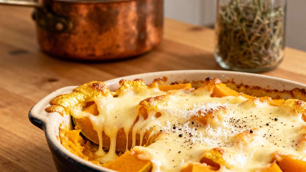 Solo 3 ingredienti per un gratin di zucca super cremoso (impossibile resistere)